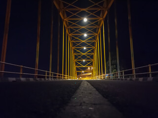 Bridge, Street, Lamp, Light, Night, Road. road of restful in this night