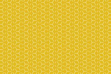 White abstract honeycomb pattern on gold background, White polygon background