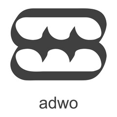 vector icon with african adinkra symbol Adwo. Symbol of Peace and Calmness