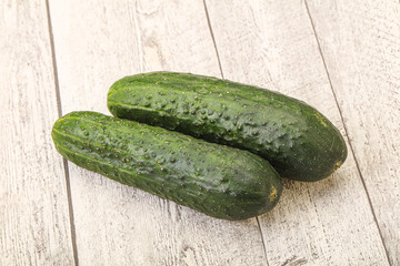 Ripe organic natural green cucumber
