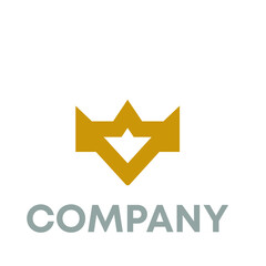 Obraz premium Letter M with crown luxury logo