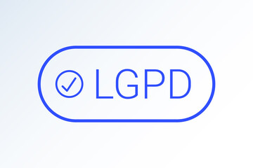 LGPD - Brazilian Data Protection Authority DPA, rights under the Lei Geral de Prote o de Dados - Spanish . Vector icon
