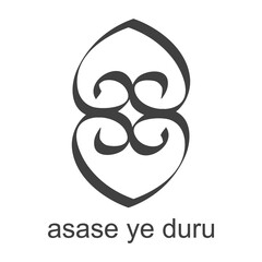 vector icon with african adinkra symbol Asase Ye Duru. Symbol of power and wealth