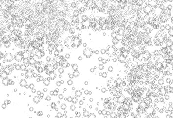 Light Silver, Gray vector background with bubbles.