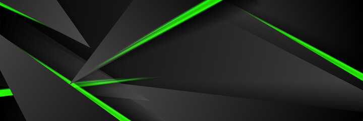 grey and green triangle modern background 3d render illustration 