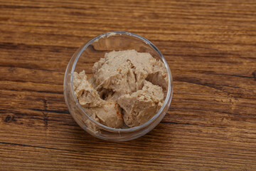 Herring butter spread in the bowl