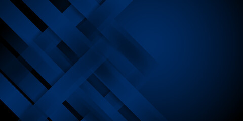 Fototapeta premium Vector Abstract, science, futuristic, energy technology concept. Digital image of light rays, stripes lines with blue light, speed and motion blur over dark blue background