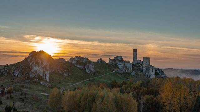 The ruins of the castle in Olsztyn