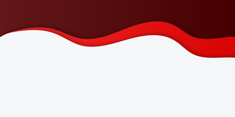 Naklejka premium Red white paper cut background