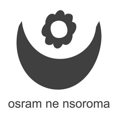 Vector icon with african adinkra symbol Osram Ne Nsoromma. Symbol of love and harmony