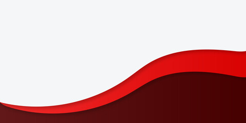 Vector abstract background - modern concept of red white paper art style, banner.
