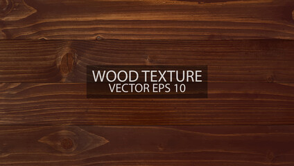 Dark brown wood texture background, EPS 10 vector. 
