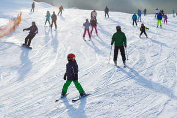 tourists of skiers and snowboarders, the largest ski resort in Eastern Europe
