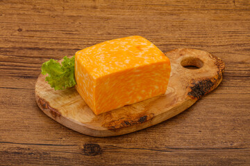 Marble cheese brick over board