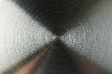 Round brushed metal background surface