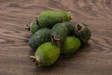 Tropical green sweet fruit Feijoa
