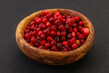 Sweet and tasty cranberry in the bowl