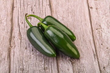 Green raw jalapeno peper heap