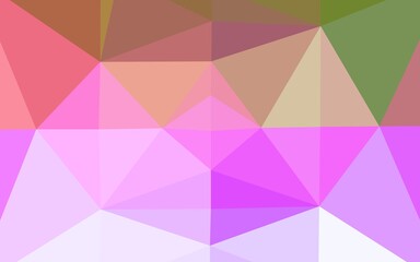 Light Multicolor, Rainbow vector polygonal pattern. Colorful illustration in Origami style with gradient.  Template for a cell phone background.
