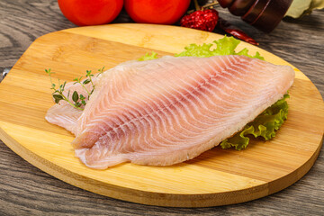 Raw tilapia fish for cooking