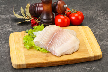 Raw pangasius fillet for cooking