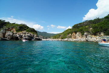 Fototapeta premium Paleiokaistritsa, greece, mediterranean, sea, seside, summer, corfu