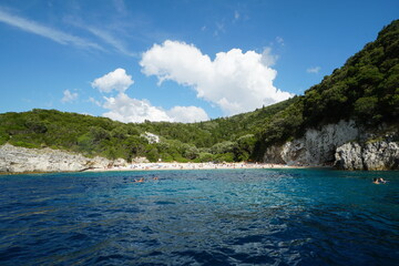 Fototapeta premium Paleiokaistritsa, greece, mediterranean, sea, seside, summer, corfu