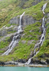 Obraz premium Waterfalls in the Kenai Fjords National Park