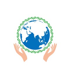 Earth environment icon. Earth day icon isolated on white background