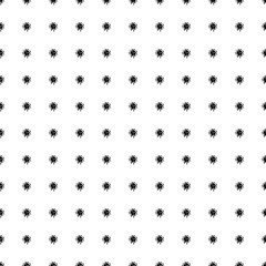 Square seamless background pattern from black coronavirus symbols. The pattern is evenly filled. Vector illustration on white background