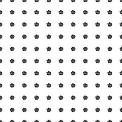 Square seamless background pattern from geometric shapes. The pattern is evenly filled with black roses. Vector illustration on white background