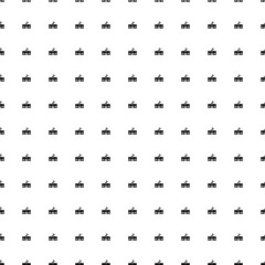 Square seamless background pattern from geometric shapes. The pattern is evenly filled with black school building symbols. Vector illustration on white background