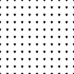 Square seamless background pattern from black shield symbols. The pattern is evenly filled. Vector illustration on white background