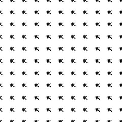 Square seamless background pattern from black ball bounces off the shield symbols. The pattern is evenly filled. Vector illustration on white background