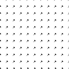 Square seamless background pattern from geometric shapes. The pattern is evenly filled with black sledgehammer symbols. Vector illustration on white background