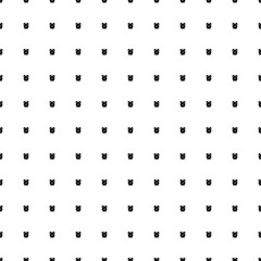 Square seamless background pattern from black alarm clock symbols. The pattern is evenly filled. Vector illustration on white background