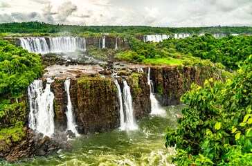 Iguazu Falls, the largest waterfall in the world. UNESCO world heritage in Brazil and Argentina