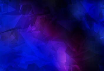 Obraz premium Dark Pink, Blue vector pattern with random polygonals.