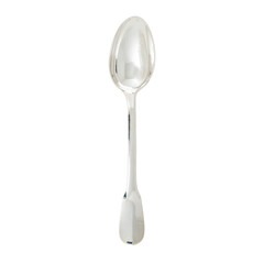 luxury silver dinner spoon isolated