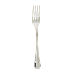 luxury silver dinner fork isolated