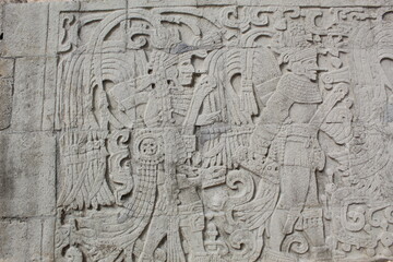 Fototapeta na wymiar ancient maia relief