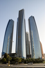 Some skyscrapers in a beautiful day. Abu Dhabi, United Arab Emirates.