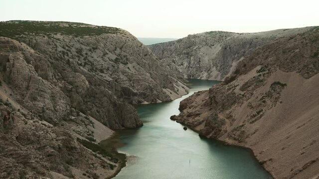 Azure river in the rocky canyon of Winnettou
