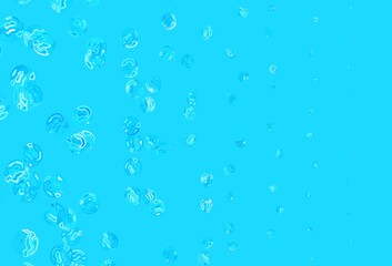 Fototapeta na wymiar Light BLUE vector background with bubbles.