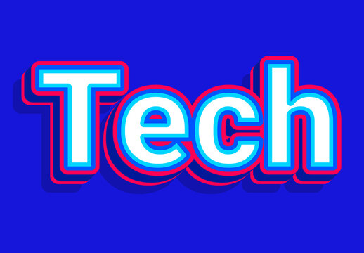 Futuristic Neon Tech Text Effect
