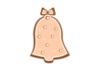 Christmas bell. Cookies for the New Year and Christmas