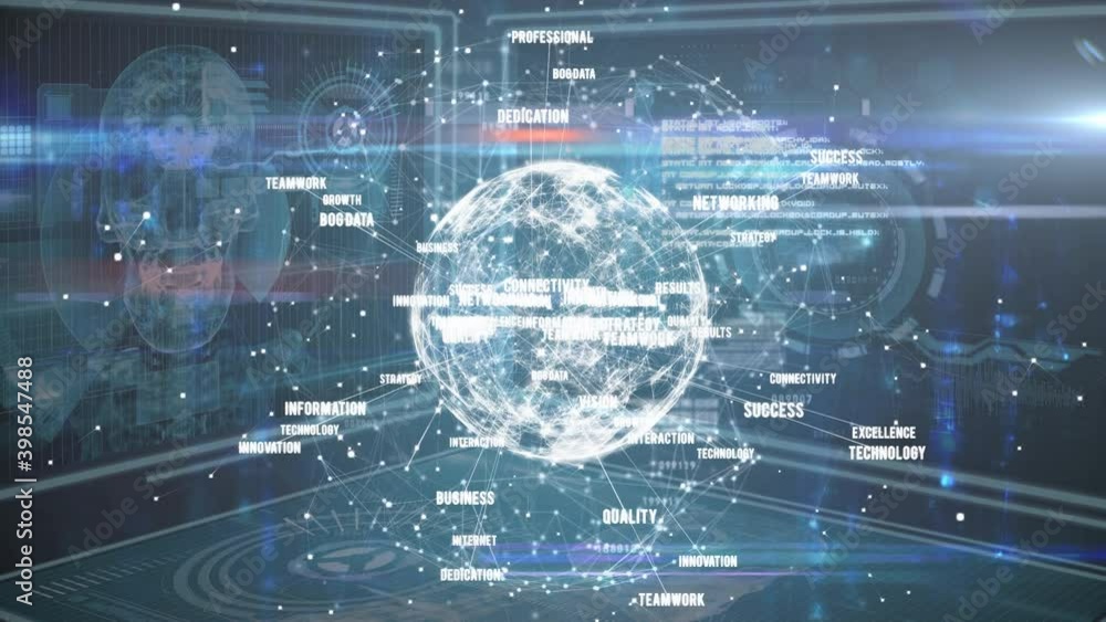 Poster animation of medical data with globe and numbers changing