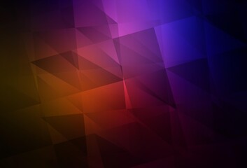 Fototapeta premium Dark Pink, Red vector gradient triangles texture.