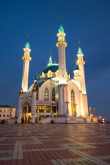 Fototapeta na wymiar The Kul Sharif Mosque - one of the largest mosques in Russia