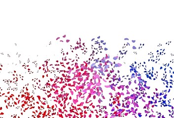 Light Blue, Red vector background with abstract forms.